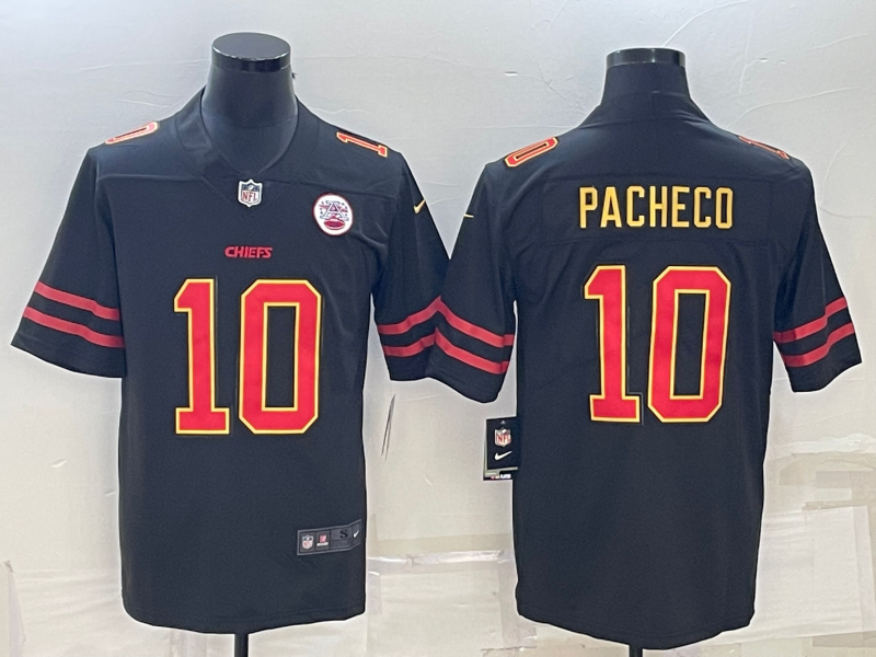 Men's Kansas City Chiefs Isiah Pacheco #10 Black Jersey